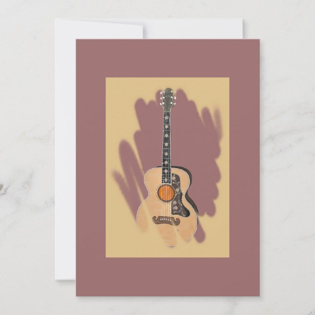 Convite cor-de-rosa de Accoustic (Frente)