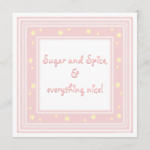 Convite cor-de-rosa doce do chá de fraldas do