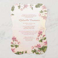 Convite cor-de-rosa dos Dogwoods