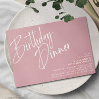 Cor-de-rosa poeirento | Janto de Aniversário Moder