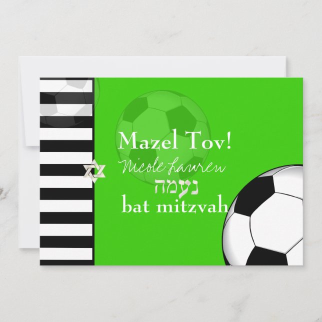 Convite Cor do bar de futebol do PixDezines mitzvah/DIY (Frente)