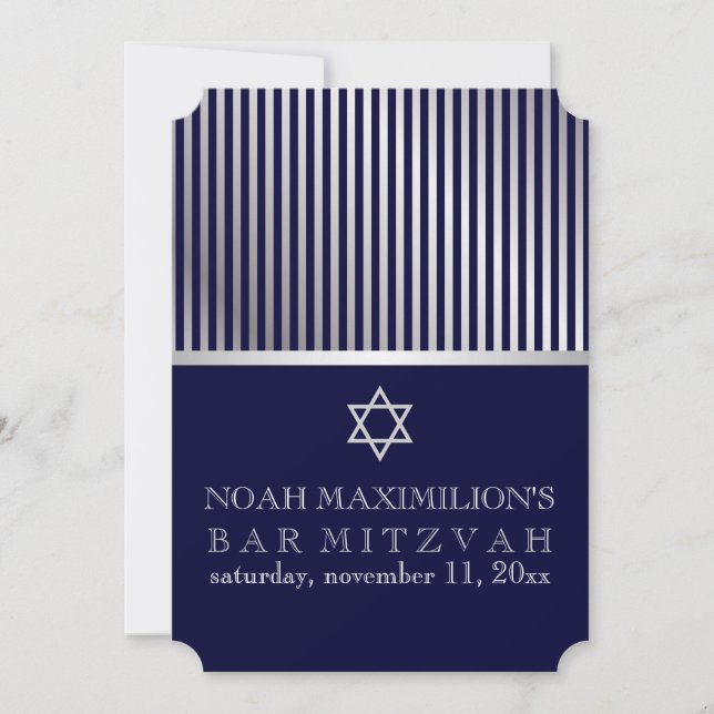 Convite Cor do bar mitzvah/DIY do PixDezines (Frente)