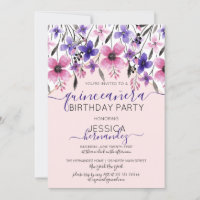 Cor Floral Rosa Púrpura Quinceañera