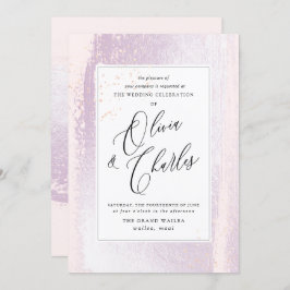Convite Cor Lilática Lenta Brilhante + Metálico Esfarelo