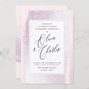Convite Cor Lilática Lenta Brilhante + Metálico Esfarelo