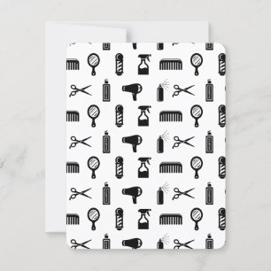 Convite COR PERSONALIZADA DO Padrão de Hairdresser de Sal