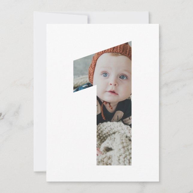 Convite COR PERSONALIZADA DO primeiro aniversario de Fotog (Frente)