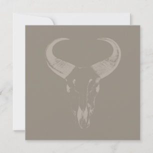 Convite COR PERSONALIZADA DOS Bandos Rustic Bull