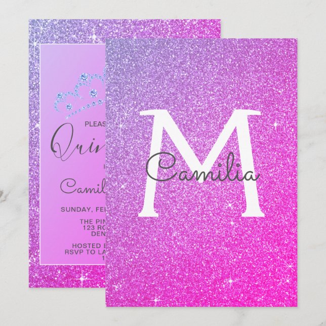 Convite Cor rosa-da-rosa - Leitura Monográfica Esmagadora  (Frente/Verso)