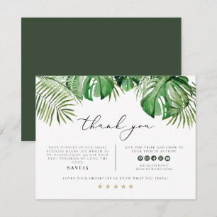 Convite CoRA Tropical Beach Palm Small Business Obrigado
