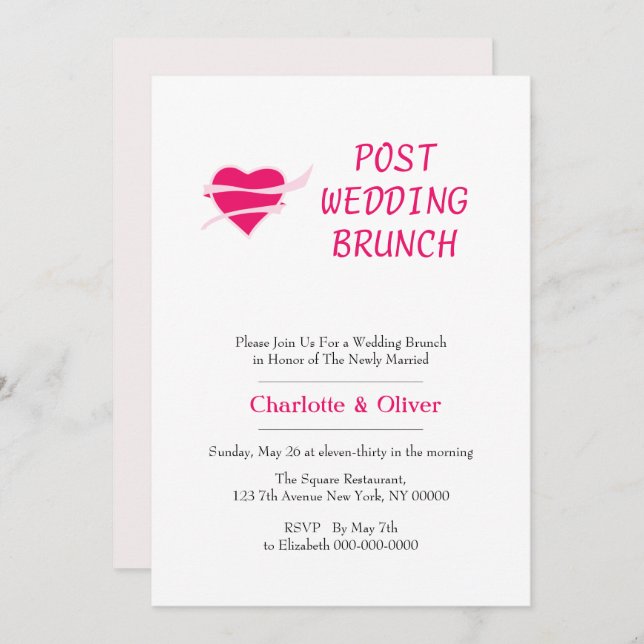 Convite Coração Adorável (Frente/Verso)