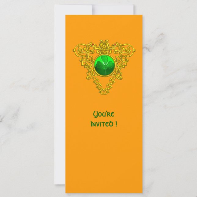 CONVITE CORAÇÃO CÉLTICO COM FESTA DO DIA DE SÃO PATRÍCIO T (Frente)
