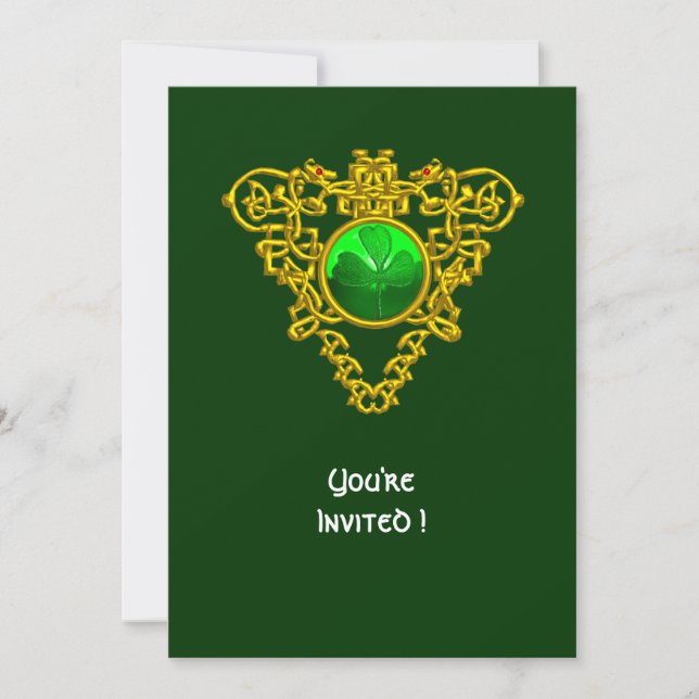 CONVITE CORAÇÃO CÉLTICO COM TREVO FESTA DO DIA DE SÃO PATR (Frente)