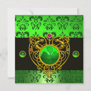 Convite CORAÇÃO CÉLTICO DO DIA DE SÃO PATRÍCIO Damasco Ver