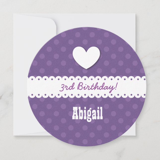 Convite Coração de aniversário de 3 anos e Faixa Escalada  (Frente)