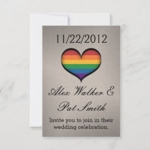 Convite Coração do arco-íris de LGBT