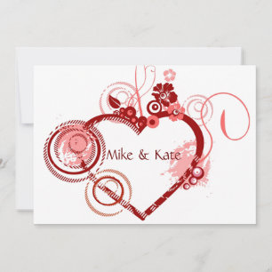 Convite Coração do Casamento