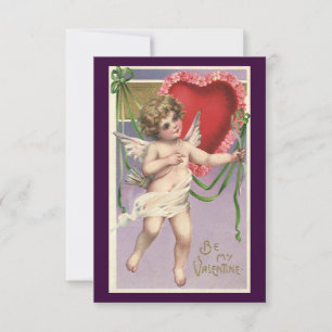 Convite Coração do Cupido do Dia dos Namorados Vitoriano A