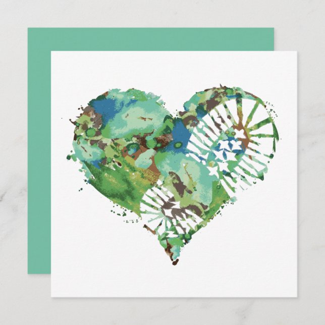 Convite coração do estômago de inicialização (Frente/Verso)