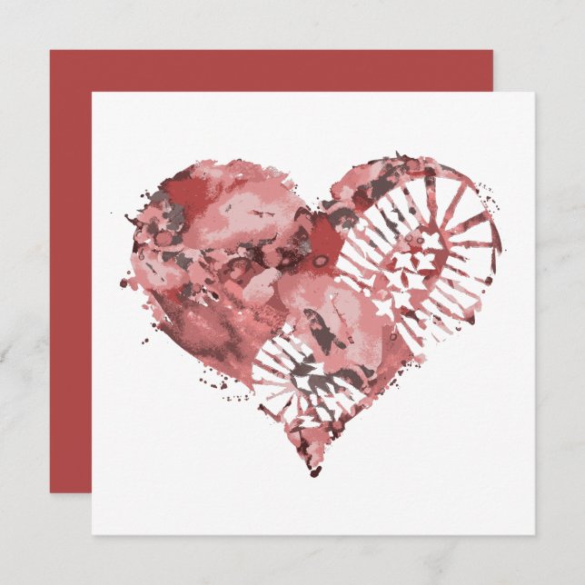 Convite coração do estômago de inicialização (Frente/Verso)