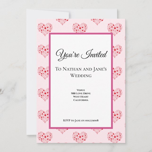 Convite Coração em Pontos (Frente)