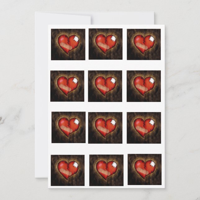 Convite Coração Quebrado/Enfermagem de Coração (Frente)