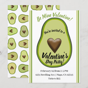 Convite Coração Sagrado Guacamole Abacate Festa do Dia dos