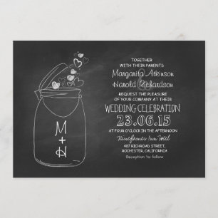 Convite corações de café amam coração casamento de pedras