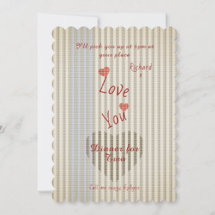 Convite Corações de Janto de namorados