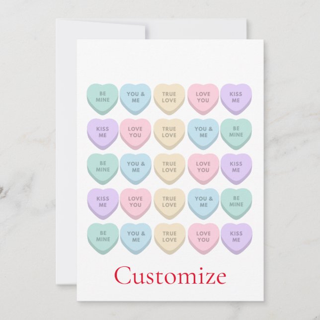 Convite Corações de namorados doce Thunder_Cove (Frente)