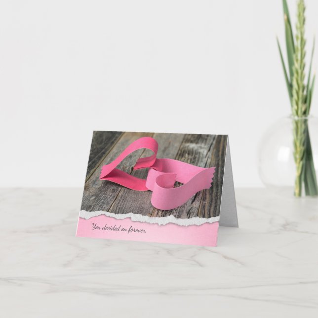 Convite corações de papel com borda rasgada aniversário (Frente)