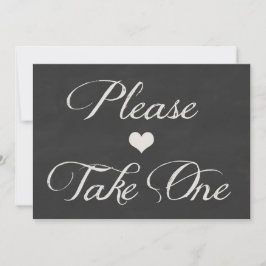 Convite Corações de Quadro de Giz Casamento | Pegue Um