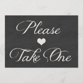 Convite Corações de Quadro de Giz Casamento | Pegue Um