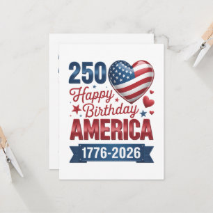 Convite Corações EUA 1776 2026 4 de julho
