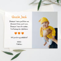 Corações Laranja Você Será Meu Padrinho Com Foto