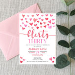 Convite Corações Vermelhos Cor-de-Rosa Flirty 30 aniversár<br><div class="desc">Este é um convite de corações vermelhos e cor-de-rosa do Partido Flirty Trinta aniversário de 30 anos. Isto é perfeito para um Dia de os namorados de festa diária ou tema de amor. aniversário de 30 anos, trinta dias, comemoração de aniversário, ideias de festa de aniversário rosa-vermelha, trinta, festa de...</div>