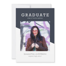 Convite corajoso da graduação da cor