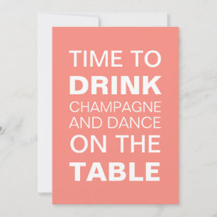 Convite coral do aniversário de 21 anos da