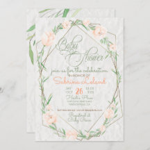 Coral Flowers Greenery Terrarium Chá de fraldas