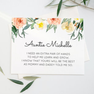 Convite Coral Flowers Será Minha Proposta De Madrinha