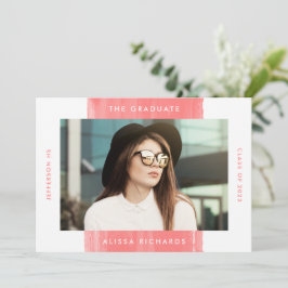 Convite Coral pintado | Festa de formatura de fotos