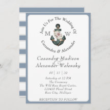 Corante Floral Náutico Casamento Dusty Stripe Azul