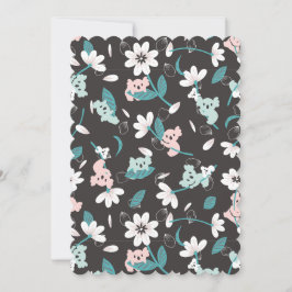 Convite Corante Koala Pattern Cute Animal e Floral
