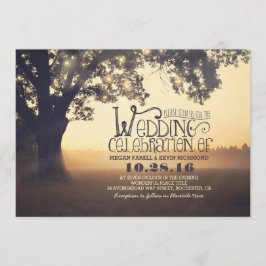 Convite Corda de Casamento vintage Russo da Árvore das Luz