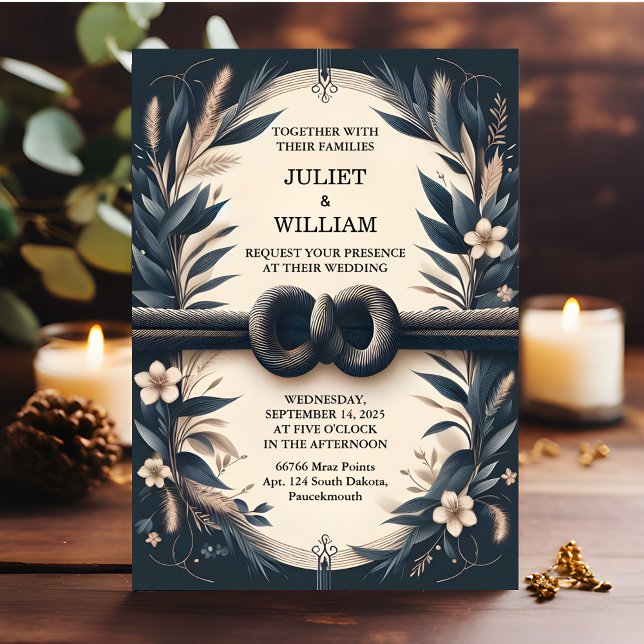 Convite Corda Floral Que Estamos A Casar Casando (Criador carregado)