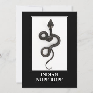 Convite Corda Nope Indiana - Perigo de Cobra Cobra