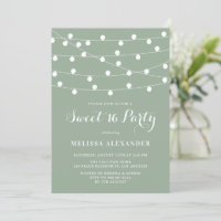 Corda Whimsical Lights Sage Green Sweet 16 Party