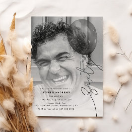 Convite Cordão de Balão de Sessenta | Festa de Aniversário