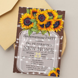 Convite Cordas de luz Mason jar dourando festa