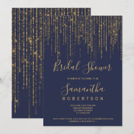 Convite Cordas de ouro quic luzes marinho chá de panela az